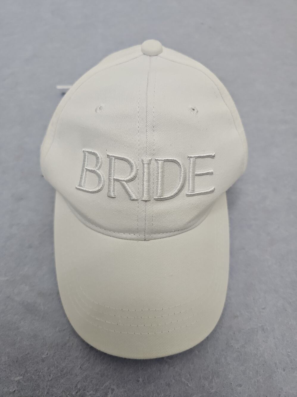 MissToMrs Bride Embroidered Logo Trucker Hat Baseball White Womens Adjustable